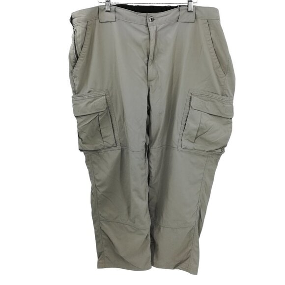 Duluth Trading Mens Dry on the Fly Cargo Khaki Nylon Pants Size 3XL x 30 Pockets - Picture 1 of 11